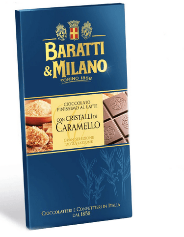 Tavoletta di cioccolato finissimo al latte con cristalli di caramello - Rosato Vini